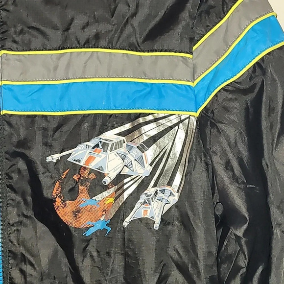 Disney Store Star Wars boys zip-up raincoat Darth Vader embroidery black LOT G - Picture 4 of 14